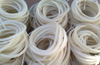 Vacuum silicone rubber sealing strip ring wrapped around bent laminated glass edges for car or bus windshield processing