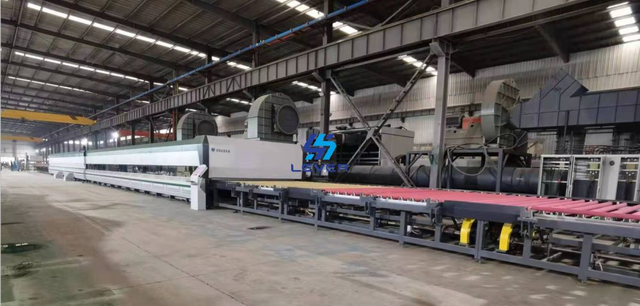 Fireproof fire-resistant tempered glass making machine with high pressure quenching section for High borosilicate glass