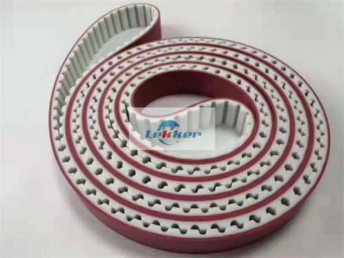 49.5AT10-6890+2.5T And 50AT10-7080+12 Red Green Color Glass Straight Line Double Edger Edging Machine Timing Belts Butyl Rubber Belts