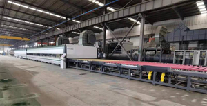 Jumbo Large Size Fireproof Flat Glass Tempering Machine Furnace with Glass Size 3300x6500mm for Korea Market with Forced Air Convection System at Top Heating Oven